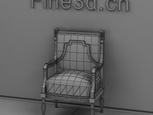 antique09omchair035 Modello 3D