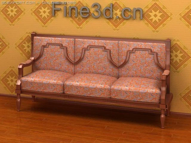 antique09omchair036 3D Model .c4d .max .obj .3ds .fbx .stl .blend 