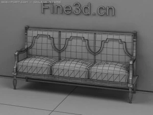 antique09omchair036 3D Model