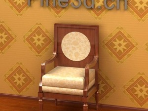 antique09omchair031b 3D 모델