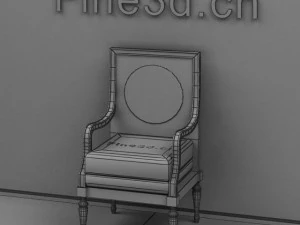 antique09omchair031b 3D Model