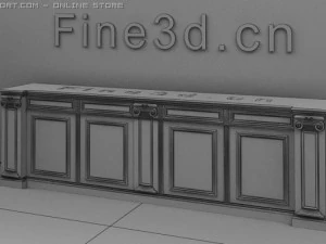 antique09omcupboard028 3D Model