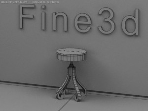 antique09omtable026c 3Dモデル
