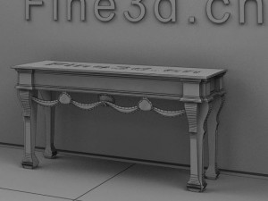 antique09omtable029 Modello 3D