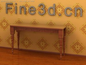 antique09omtable032 Modèle 3D