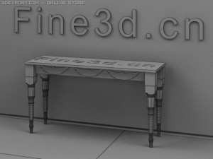 antique09omtable032 3D Модель