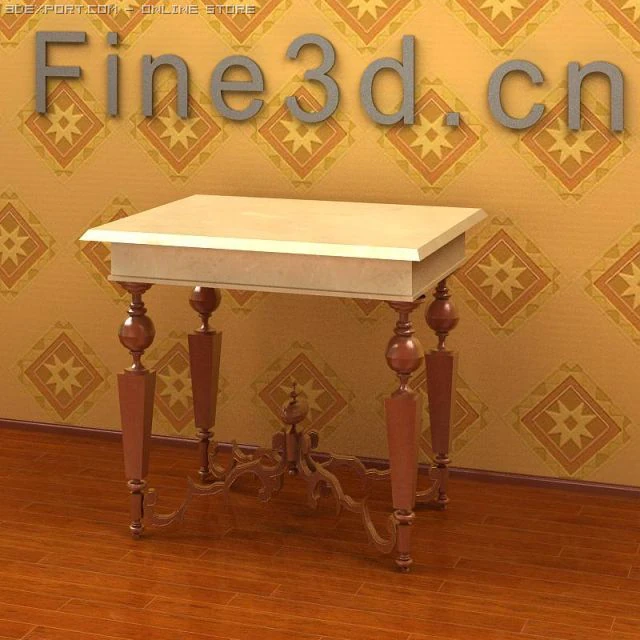 antique09omtable033 3D Model .c4d .max .obj .3ds .fbx .stl .blend 