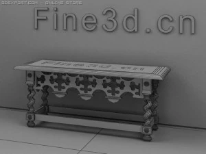antique09omtable034a 3D Model