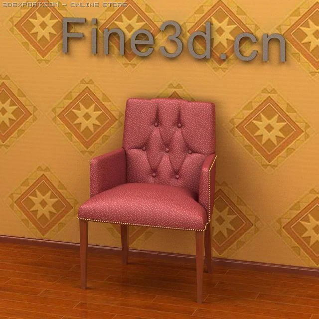 antique09chair068a 3D Model .c4d .max .obj .3ds .fbx .stl .blend 
