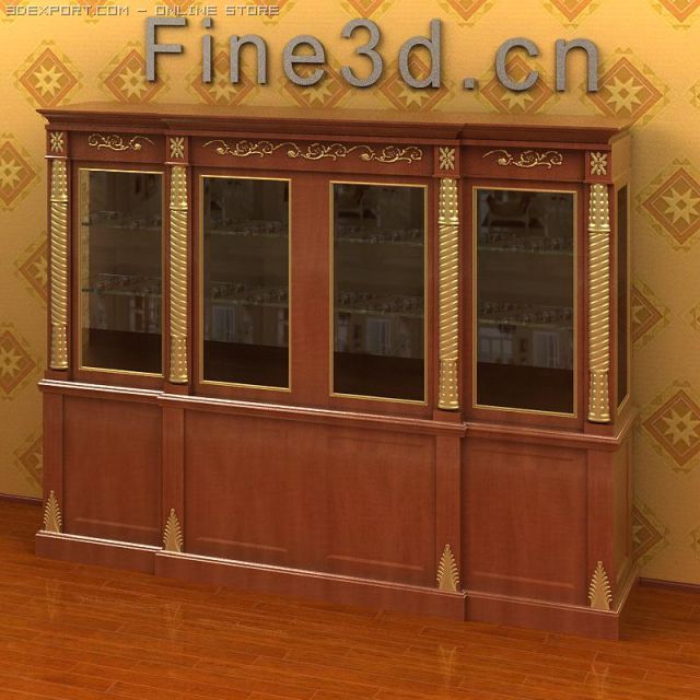 antique09cupboard054b 3Dモデル .c4d .max .obj .3ds .fbx .stl .blend 