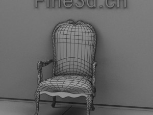 antique09omchair039 3D 模型