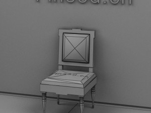 antique09omchair045 3D 模型