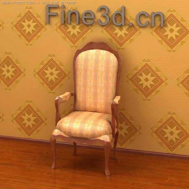 antique09omchair046a 3D Model .c4d .max .obj .3ds .fbx .stl .blend 