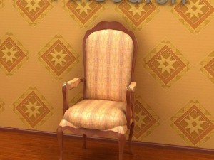 antique09omchair046a Model 3D