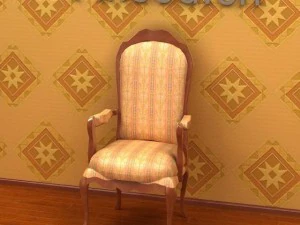 古董09omchair046a 3D 模型