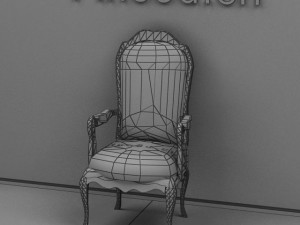 antique09omchair046a 3D Model
