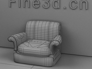 antique09omsofa041 3D Model