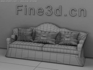 antique09omsofa042 3D Model