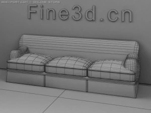 antique09omsofa043 3D Model