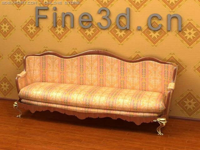 antique09omsofa046b 3D Model .c4d .max .obj .3ds .fbx .stl .blend