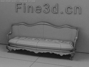 antique09omsofa046b 3D 模型