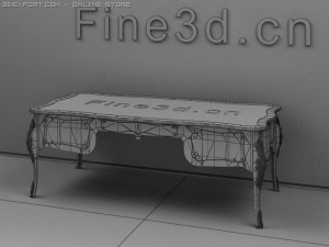 antique09table054a 3D Model