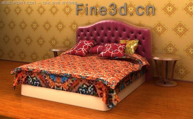 antique09bed082a 3D 模型 .c4d .max .obj .3ds .fbx .stl .blend 