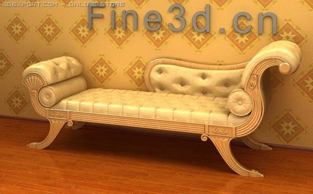antique09chair071a 3D Модель .c4d .max .obj .3ds .fbx .stl .blend 