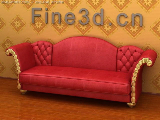 antique09sofa075c 3D Model .c4d .max .obj .3ds .fbx .stl .blend 
