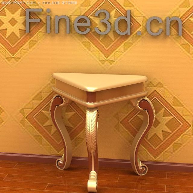 antique09table075a 3D Model .c4d .max .obj .3ds .fbx .stl .blend 