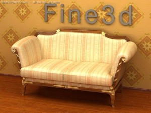 antique09sofa084b Model 3D