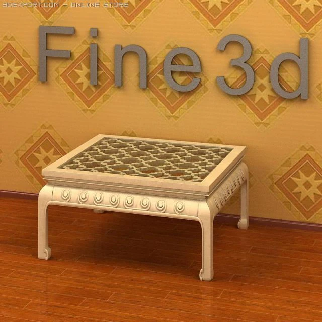 antique09table084a 3D Model .c4d .max .obj .3ds .fbx .stl .blend