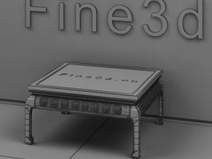 antique09table084a 3D Model