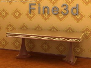antique09table098b Modèle 3D