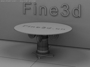 antique09table0111b 3D मॉडल