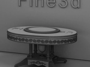 antique09table0113b 3D Model
