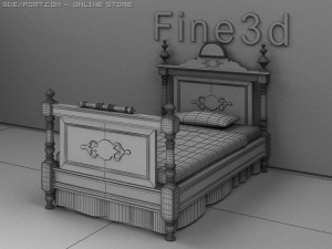 antique09bed0101a 3Dモデル