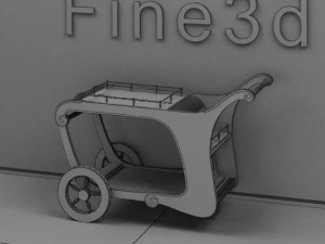 antique09cart wheels0100b 3D Model