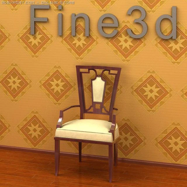 antique09chair086a 3D Model .c4d .max .obj .3ds .fbx .stl .blend 