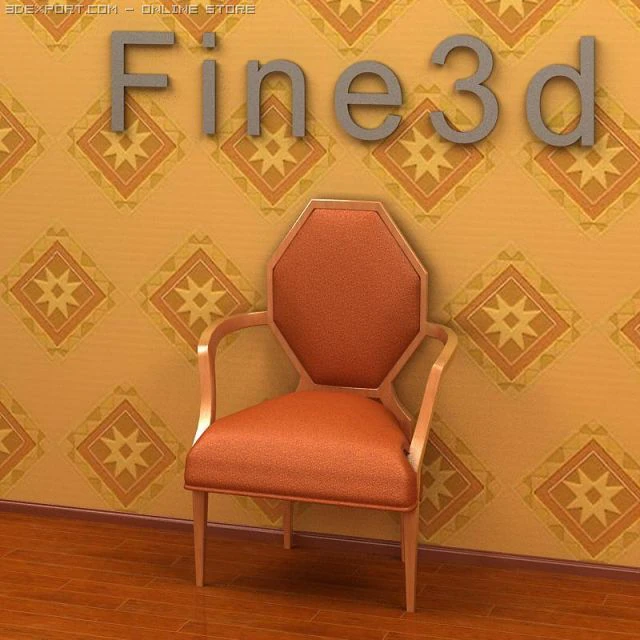 antique09chair091a 3D Model .c4d .max .obj .3ds .fbx .stl .blend 