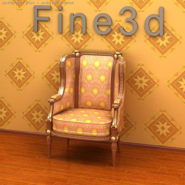 antique09chair0100a Modèle 3D .c4d .max .obj .3ds .fbx .stl .blend 