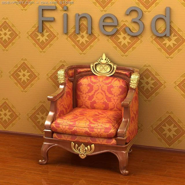antique09chair0110a 3D Model .c4d .max .obj .3ds .fbx .stl .blend