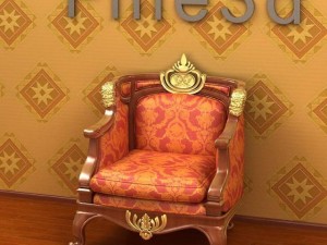 antique09chair0110a 3D 模型