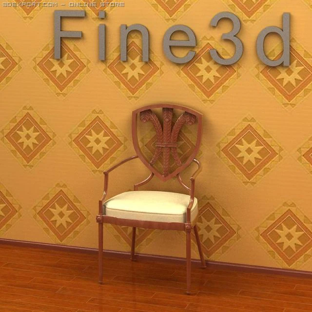 antique09chair0111a 3D Model .c4d .max .obj .3ds .fbx .stl .blend 