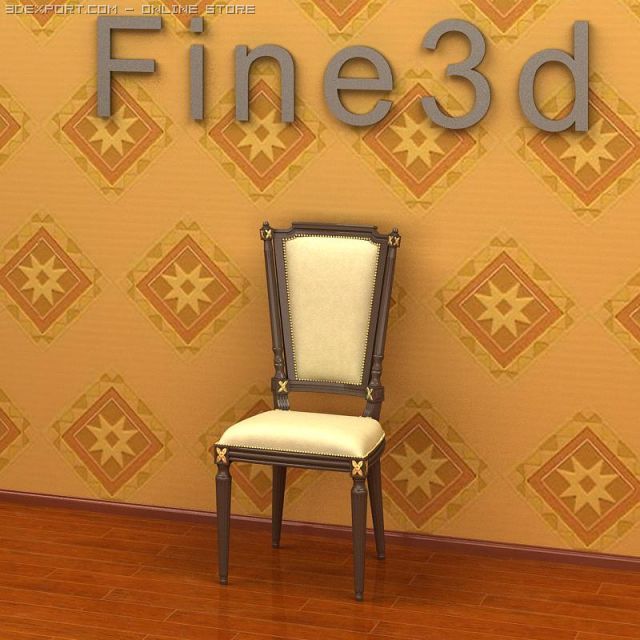antique09chair0112a 3D Model .c4d .max .obj .3ds .fbx .stl .blend 