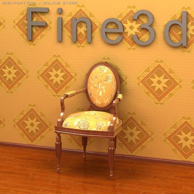 antique09chair03a 3Dモデル .c4d .max .obj .3ds .fbx .stl .blend 
