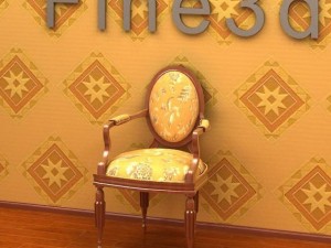 antique09chair03a Modelo 3D