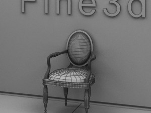 antique09chair03a 3Dモデル