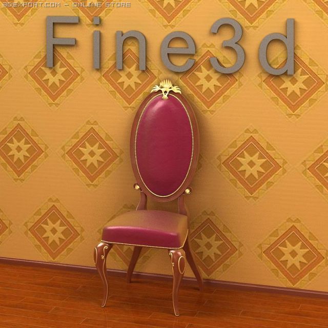 antique09chair010a 3D Model .c4d .max .obj .3ds .fbx .stl .blend 