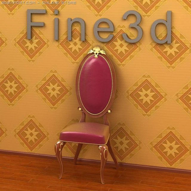 antique09chair010a 3D Model .c4d .max .obj .3ds .fbx .stl .blend 